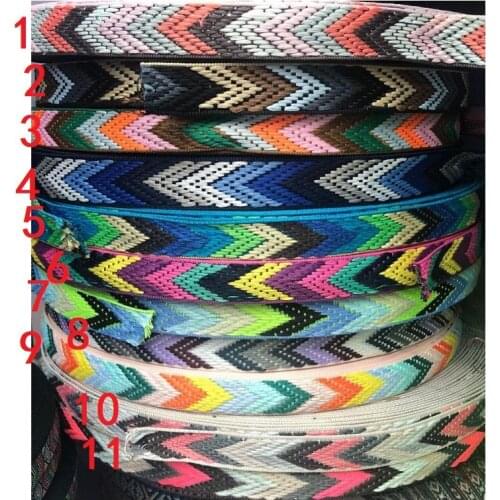 50yards/lots wide about 2.2-2.4cm Woven Jacquard Ribbon Trims The arrow pattern for curtain and clothing accessory LS-2132