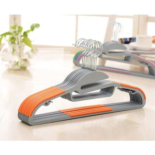 10pcs/lot Seamless thicker longer section hanger, non-slip clothes hangers magic stays clothes hanger MZ 005