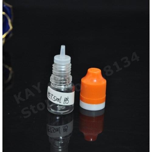 High quality childproof and tamper evident cap type 5ml plastic dropper bottle 5 ml 6000pcs