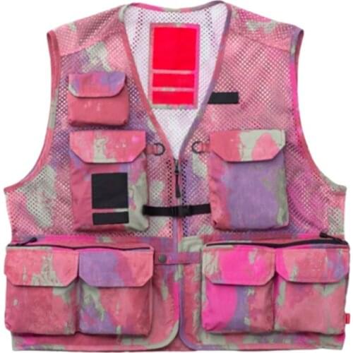 Cargo Vest SS20 Week 13 Outdoor Multi-pockets Mesh Vest Coats Spring and Summer Outwear Unisex