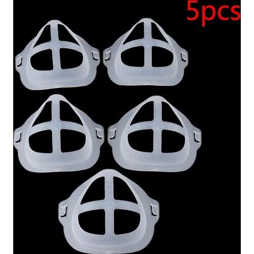 1/5pcs Food Grade Silicone Mask Holder Breathable Valve 3D Mouth Mask Support Breathing Assist Help Mask Inner Cushion Bracket