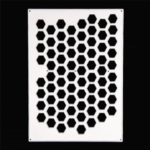 10.6x15cm Honeycomb Lattice DIY Halloween Embossing Mould Card Paper Die Stencils Punch Christmas Metal Cuts Dies Cutting