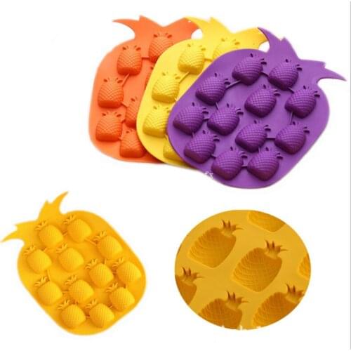 100pcs Pineapple Shaped Ice Molds Ice Cream Cubes Choclate Maker Bar Party Ice Tray Cube Freeze Mold Kitchen Bar Accessories