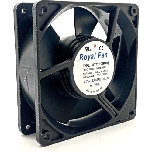 100V AC 120mm UT125C [B40] 12038 16/14W,Full-metal High Temperature Resistant Cooling Fan,for Cabinets Case Cooler