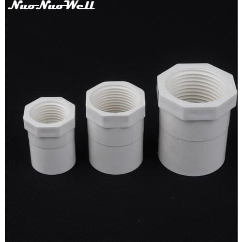 2pcs PVC 1/2"-20 3/4"-25 1"-32 mm Female Thread Connector for Garden Irrigation Water tank Pipe Fittings Water Pipe Adapter