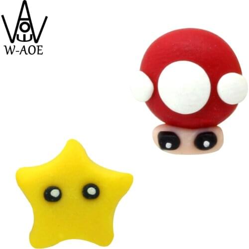 2017 New Design Fashion Cartoon Cute Starfish Stud Earrings For Women Girl 100% Handmade Polymer Clay Animal Earrings Best Gift