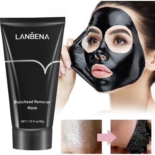 50g Blackhead Remove Mask Face Nose Care Black Mud Acne Treatment Shrink Pore Oil Control Skin Care Peel Off Mask for Unisex