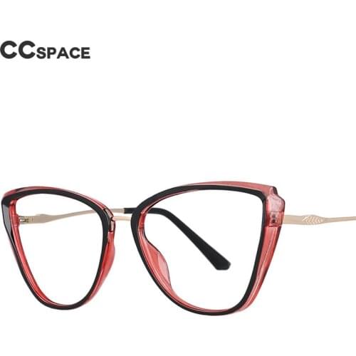 53078 Cat Eye Anti Blue Light Retro Glasses Frames Spring Leg Women Tr90 Fashion Computer Eyeglasses