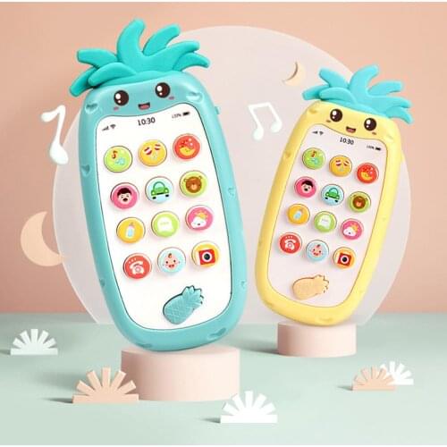 Pineapple Shape Simulated Mobile Phone Bilingual Musical LED Kids Education Toy