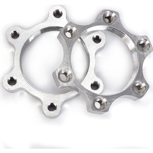 One Piece Brake Rotors Bike Bicycle Freewheel Threaded Hubs Disk Disc Brake Rotor 6Bolt Flange Adapter Bicycle Parts