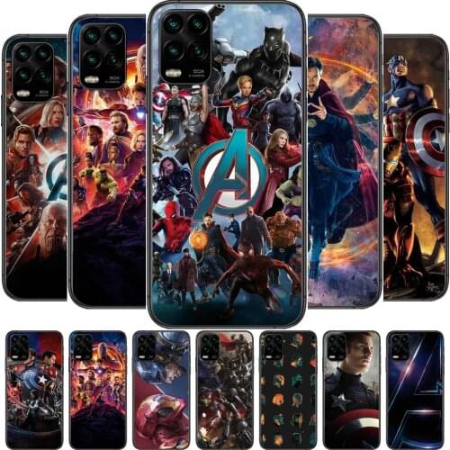 Marvel Comics cartoon Phone Case For XiaoMi Redmi Note 11 10 9S 8 7 6 5 A Pro T Y1 Anime Black Cover Silicone Back Pre style cov
