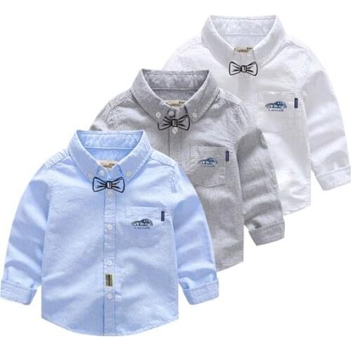 Childrens clothing han edition boy long-sleeve shirt cotton