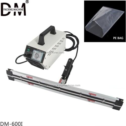 DM-600i Portable Plastic Film Sealing Machine Hand Clamp Type Sealer Polyethylene PE Film Packaging Machine