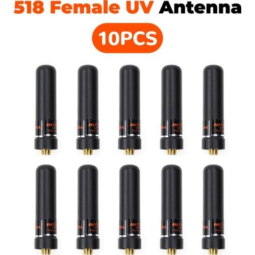 10x 2 Way Radio Antenna, 145/435MHz SMA Female High Gain HH-S518+ UV Dual Band Short Antenna for Baofeng UV-5R Mobile Ham Radio