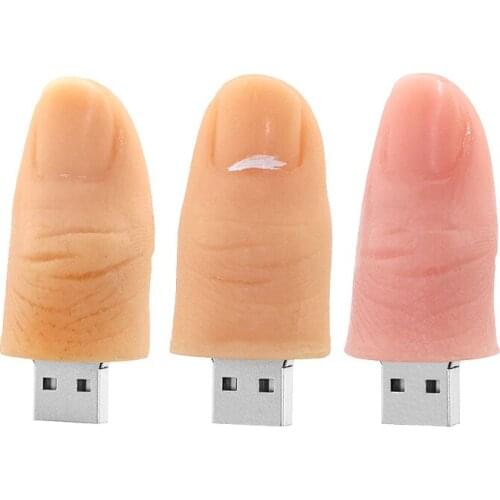 Fun Finger Shape USB 32GB,USB2.0 Creative Novelty Miniature Thumb Shape Flash Drive 64GB Thumb Drive 16GB Memory Stick Pendrive
