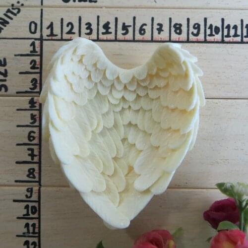 Soap Mold Fondant Cake Decoration Mold Large Number Wholesale Handmade Soap Mold NO.:SO382 Wings Angel Modelling Silicon Moulds