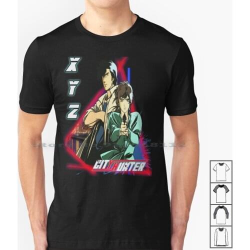 X Y Z T Shirt 100% Cotton Cgdesign8 Cartoon Manga City Hunter Ryo Saeba Kaori Nickylarson Xyz Cars Creative Trending Vintage