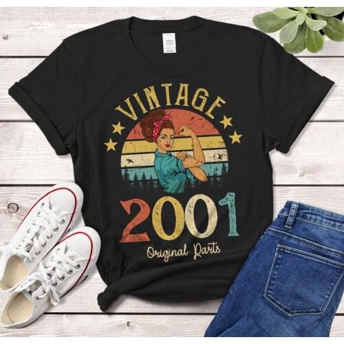 Vintage 2001 Quarantine Edition T-Shirt Rosie Women 20 old 20th Birthday Gift Idea Girls Mom Wife Daughter Funny Retro Tee