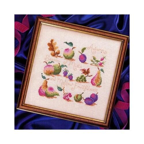 H T Cross126-5 autumn fruit precise printing cross stitch embroidery kits Top Quality Lovely Hot Sell Counted Cross Stitch Kit
