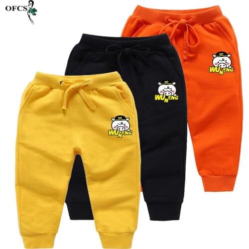 Best Selling New Supply Pants Toddler Cotton Fashion Retail Cartoon Boys Girls Casual 2-12Y Sport Pants Garcon Children Trousers