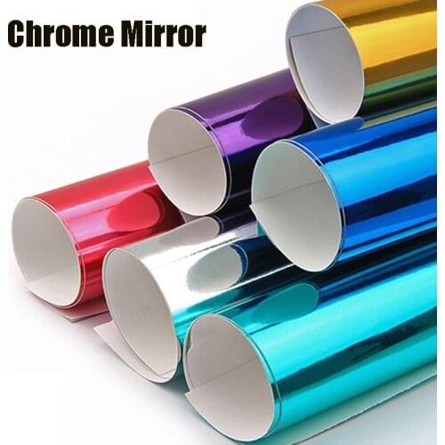 Good quality High stretchable Waterproof UV Protected Blue Chrome Mirror Vinyl Wrap Sheet Roll Film Car Sticker Decal Sheet