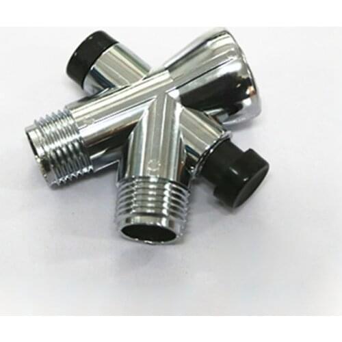 Chrome 3 way shower diverter valve water separator valve Water Flow control valve G1/2 inch hose connector Bathroom accesories
