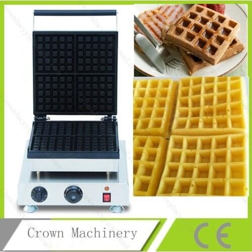 Commercial waffle maker; large size square shape waffle maker custom plate