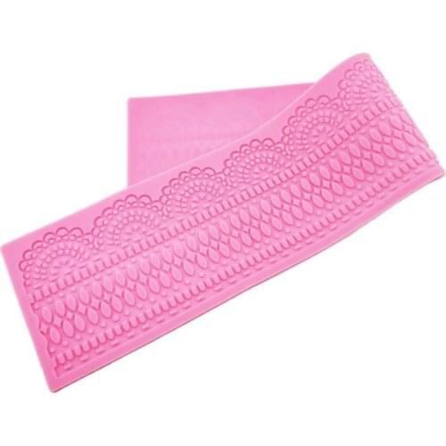 Crown Pattern Lace Mat Silicone Lace Mold Sugar Craft Cake Brim Decoration Tool K911