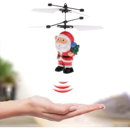 Santa Claus Flying Ball, Kids Toys RC Infrared Induction Helicopter Airplane Fun Gadgets Mini Drone Flying Toys for Kids Adults