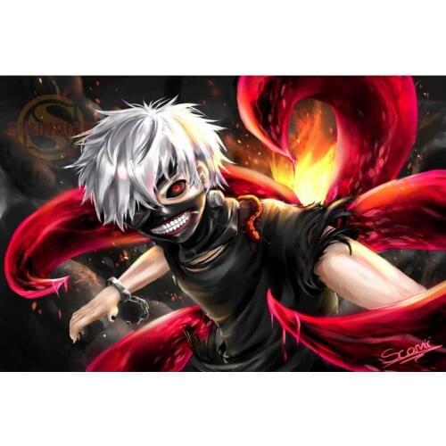 Best Nice Custom Tokyo Ghoul Poster Good Quality Wall Poster Home decoration Canvas Poster For Bedroom cd%12