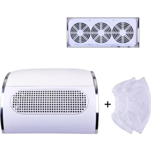 40W 110V/220V Nail Suction Dust Collector Large Size Strong Nail Vacuum Cleaner Machine Low Noisy with 3 bags Salon Tool