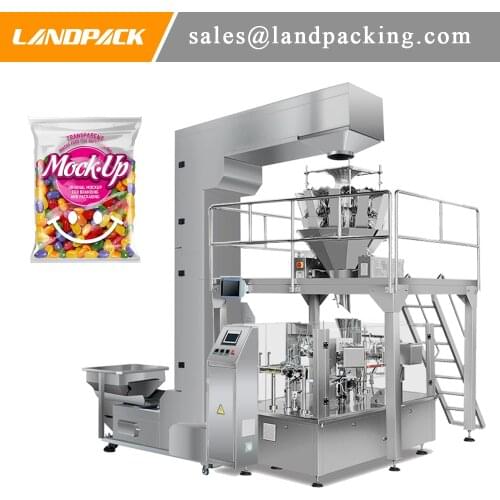 Soft Candy Premade Stand Up Pouch Fill and Seal Machine Zipper Packing Candy Packing Machine