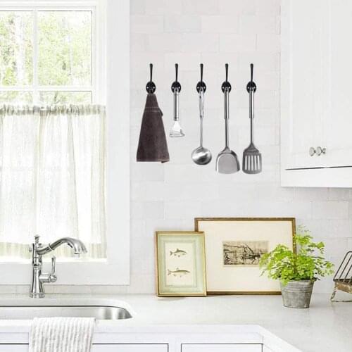 1Pcs Wall-mounted Aluminum Alloy Clothes Hook Bathroom 2 Kitchen Hook With Screws Q4O5