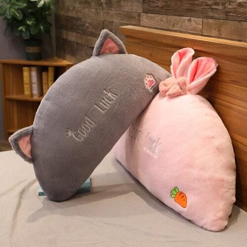 Huggable New Hot Super soft pillow plush toys comfortable rabbit cat cartoon back pillow cushion gift