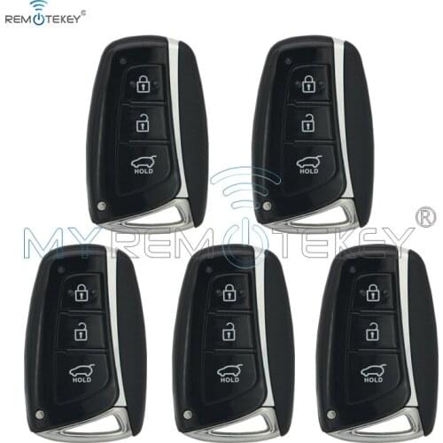 Remtekey 5pcs 3 button 433mhz ID46 electronic chip 7952 for Hyundai Santa Fe IX45 2013 2014 keyless entry remtekey