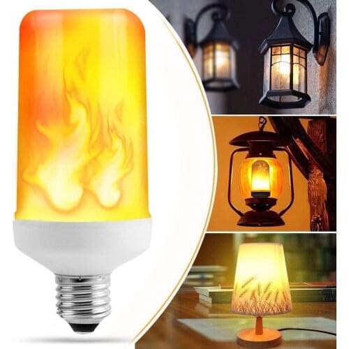 Christmas Flame effect decorative bulb LED dynamic flame light E14 e27 Creative corn bulb Flame simulation effect Night light