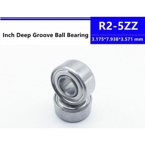 50/100/500pcs R2-5ZZ inch 1/8"x 5/16"x 9/64" inc deep groove ball bearing 3.175*7.938*3.571 mm