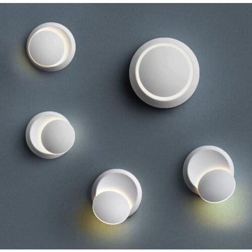 Modern wall lamp, rotary wall, creative wall lamp, eclipse lamp, foyer bedroom, white stair, wall lamp