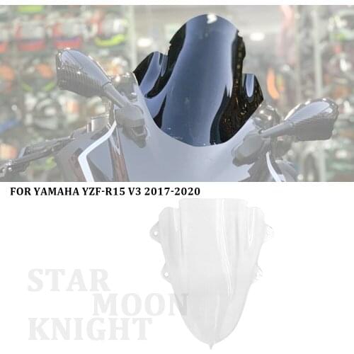 YZF R15 Windscreen Windshield For YAMAHA YZF-R15 R15 R 15 v3 v3.0 2017 2018 2019 2020 Wind Shield Screen Protector Parts