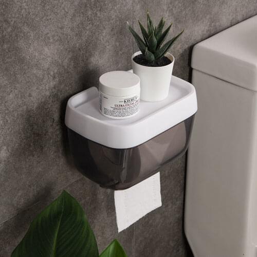 Waterproof Tissue Box Wall Mounted Paper Roll Holder Paper Dispenser Home Bathroom Toilet Tools