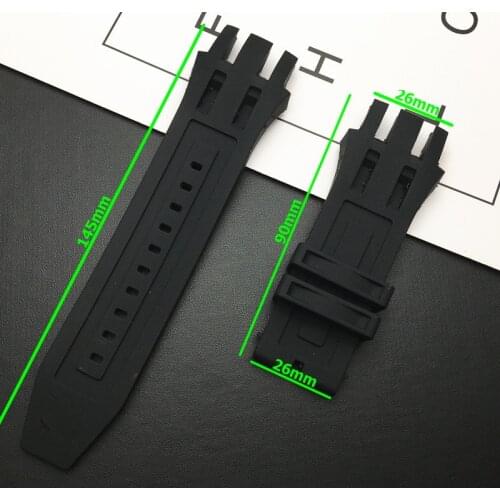 Top quality 26mm Rubber Silicone bracelet for invicta strap waterproof watch band belt black watchband accessories tools