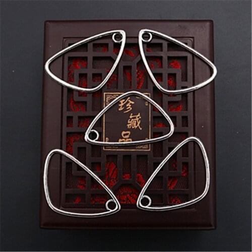 WKOUD 10pcs Silver Color hollow creative polygon alloy connector simple bracelet earrings DIY metal jewelry charm accessories