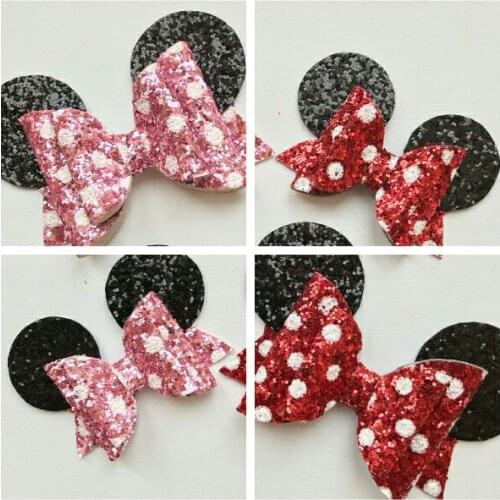 Thumblina Cat Ears Princess Hairgrips Glitter Hair Bows with Clip Dance Party Bow Hair Clip Girls Hairpin Hair Accessories