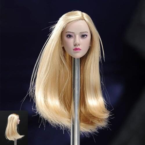 1/6 Blonde Head Sculpture Female Head Carving For 12'' PH TBL Action Figure Body In Stock