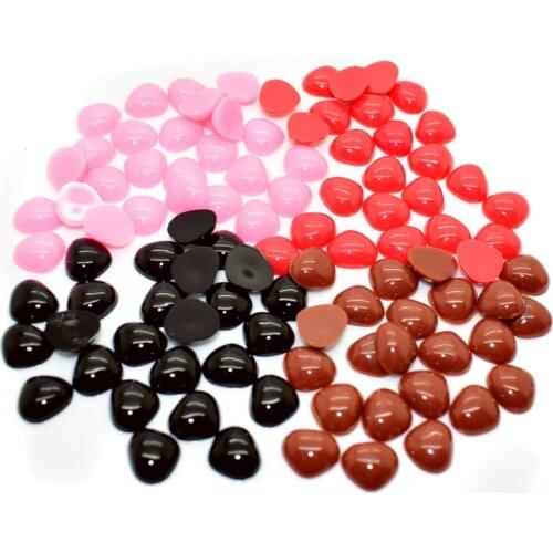 100pcs 10x11mmTriangle Flat Black Eyes and nose for Dolls Making Toys Teddy Bear Amigurumi Making Scrapbooking Dolls Accessories