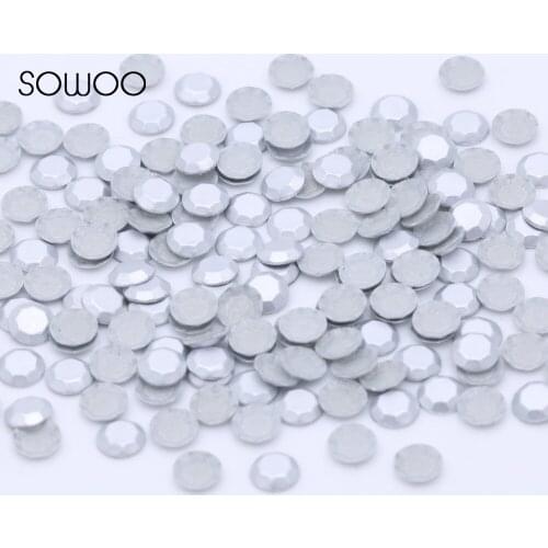 1440pcs/lot lead free Hot Fix Studs Sliver (Frosted) Wholesales Hot Fix nailhead Iron On Rhinestud baby rhinestone