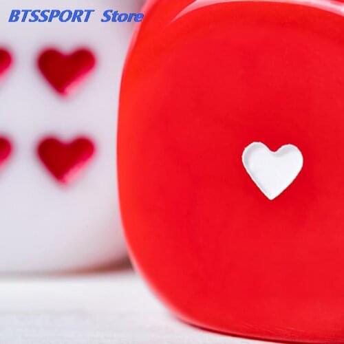 2pcs Acrylic 6 Sided Round Corner Heart-shaped Dice For Bar Party Family Games