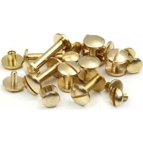 1 PCS 8*4*4/5mm Arc Style Brass Set Screw Rivet Wallet Bag Belt Leather Craft DIY Handmade Garment Hardware Part Fastener