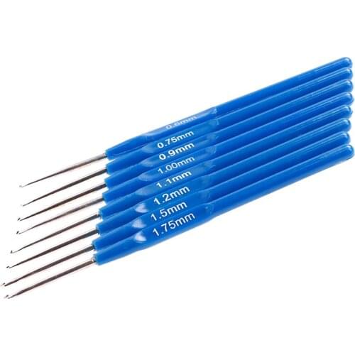 8pcs/lot Small Crochet Hooks Stitches Knitting Needles Handicraft Crochet Set Hand Weave Tool Sewing Accessories