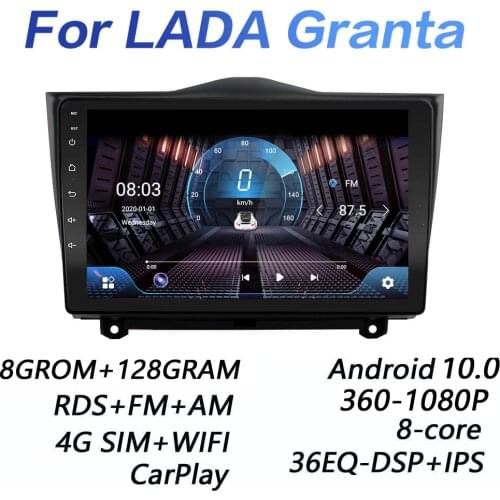 4G+64G DSP 2 din Android 9.0 4G NET Car Radio Multimedia Video Player for LADA ВАЗ Granta Cross 2018 2019 carplay WiFi BT